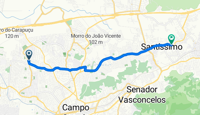 De Rua Projetada A a Rua Roma Antiga