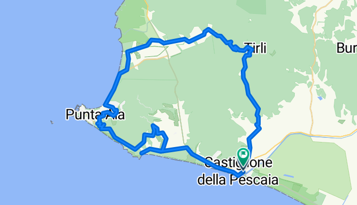 Route in Castiglione della Pescaia