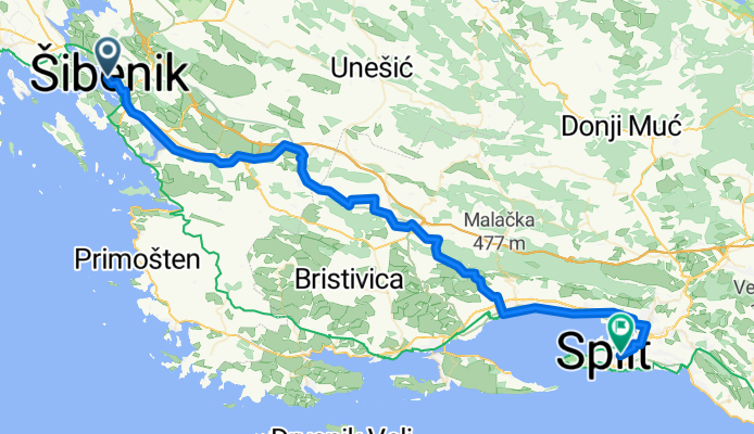 Ivana Pribislavića, Šibenik to Ulica Brune Bušića, Split