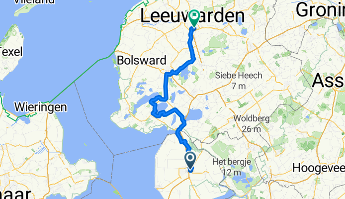 Route to Leeuwarden