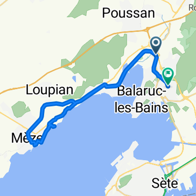 Route de Sète, Balaruc-le-Vieux à Route de la Rêche, Balaruc-les-Bains
