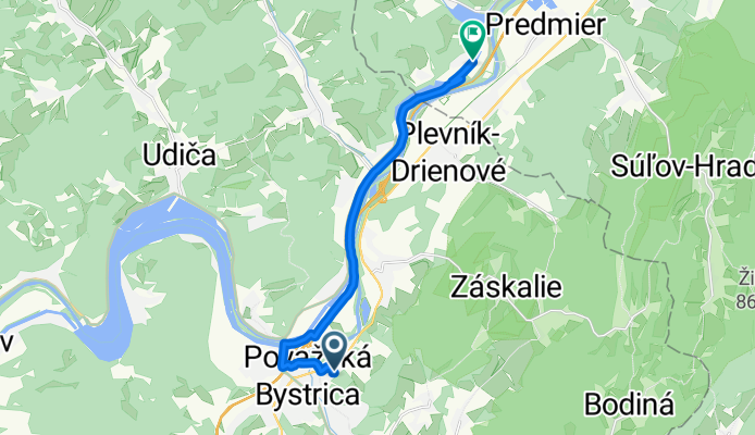 Moyzesova, Považská Bystrica až Mikšová, Bytča