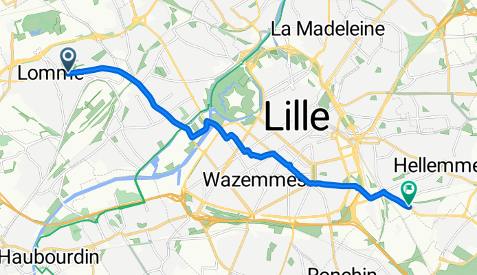 Rue Anne Delavaux, Lille to Boulevard de Lezennes, Lille