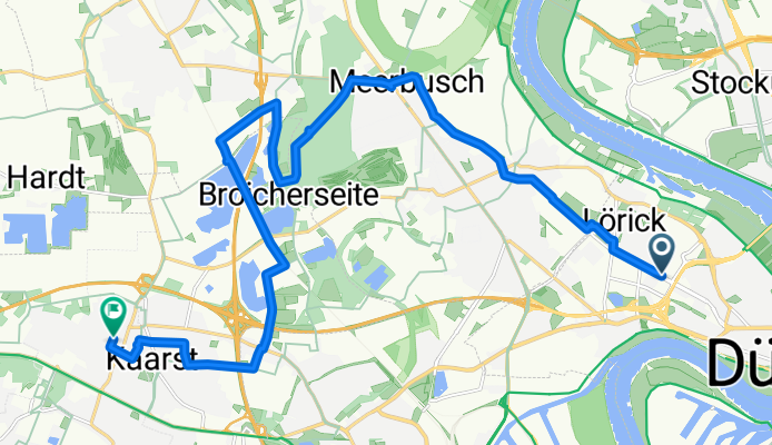 Fritz-Vomfelde-Straße, Düsseldorf nach Jahnstraße, Kaarst