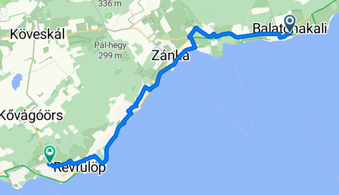 Balaton utca, Balatonakali - Rétsarki dűlő, Révfülöp