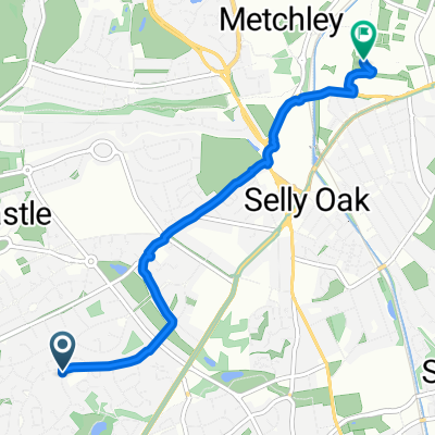 St Denis Road, Birmingham to University Road West, Birmingham