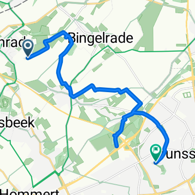 Route naar Platanendreef