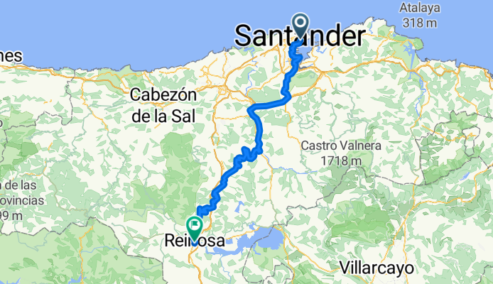 Calle Cádiz, Santander to Avenida del Puente de Carlos III, Reinosa