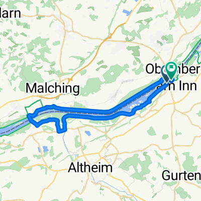 Route nach Obernberg am Inn
