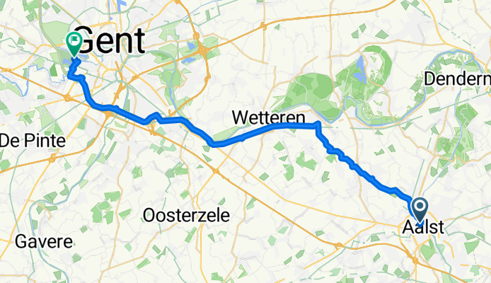 Vrijheidstraat, Aalst nach Strandlaan, Gent
