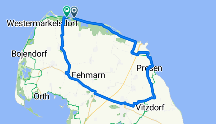 Route in Fehmarn