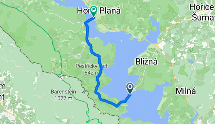 Milná, Frymburk do Horní Planá, Horní Planá
