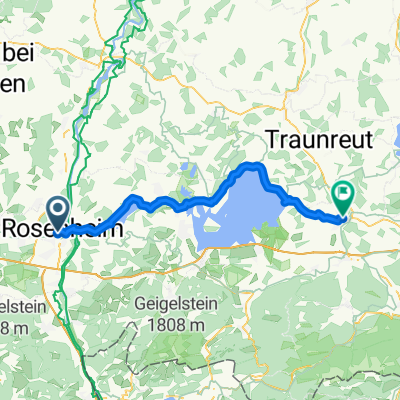 Rosenheim nach Bahnhofplatz Traunstein