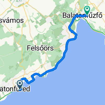 Aranyhíd sétány, Balatonfüred - Víztorony utca, Balatonfűzfő