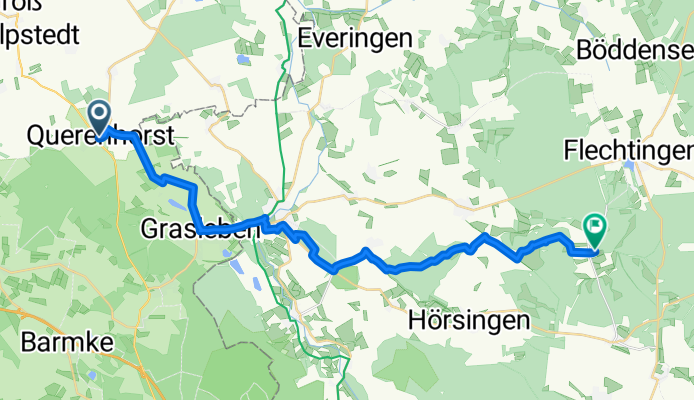 Helmstedter Straße, Querenhorst nach Forsthausweg, Flechtingen
