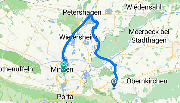 Lange Straße, Bückeburg nach Weserpromenade, Minden
