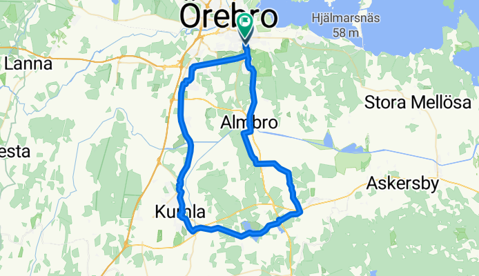 Tybblegatan, Örebro to Almbyplan, Örebro