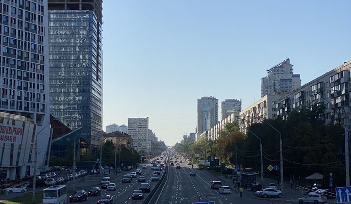 Foto 2 de la ruta de Bikemap "В’ячеслава Чорновола вулиця, Київ до Борщагівська вулиця, Київ"