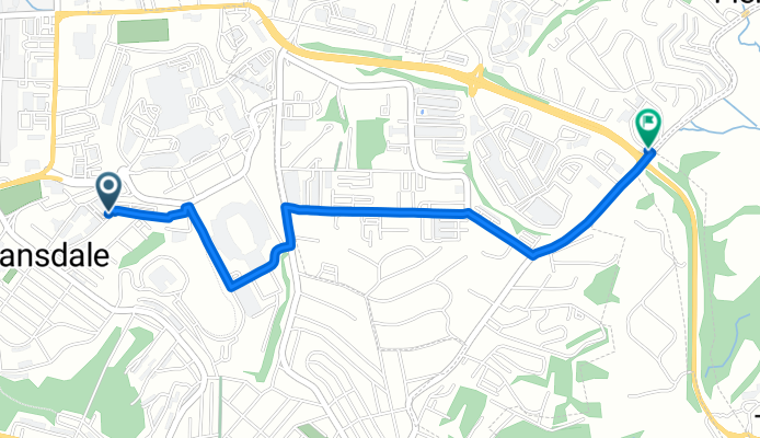 Oakland St, Morgantown to Hampton Dr, Morgantown