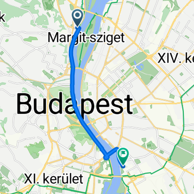 Árpád fejedelem útja, Budapest to Lechner Ödön fasor, Budapest
