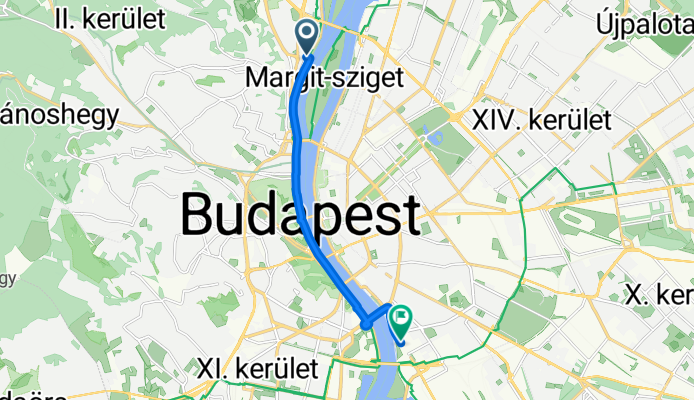 Árpád fejedelem útja, Budapest to Lechner Ödön fasor, Budapest