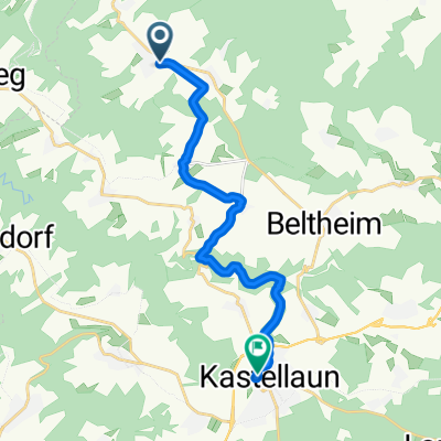 Mühlenweg, Dommershausen nach Kirchstraße, Kastellaun