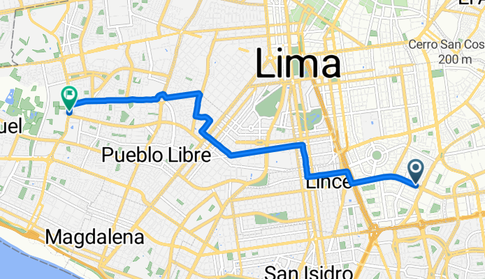 Departamento de Lima a Departamento de Lima
