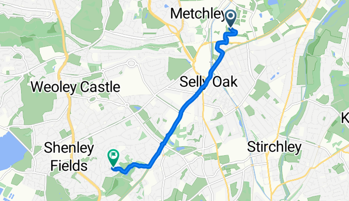 Westgate, Birmingham to St Denis Road, Birmingham