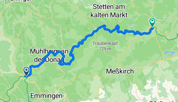 Obere Hauptstraße, Tuttlingen to Donauradweg (D6), Sigmaringen