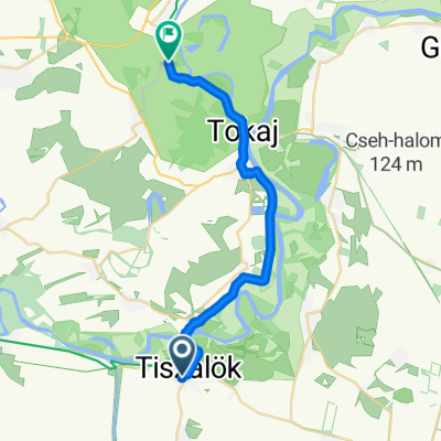Útvonal innen: Tiszalök