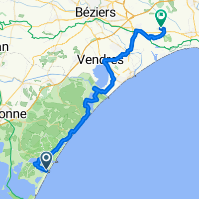 Îlot Deux les Aigrettes, Gruissan nach Portiragnes