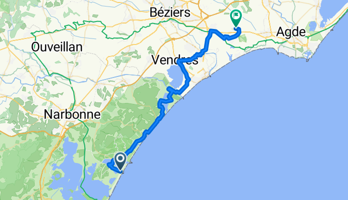 Îlot Deux les Aigrettes, Gruissan nach Portiragnes