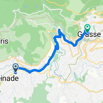 Avenue de Boutiny, Peymeinade à Place aux Aires, Grasse