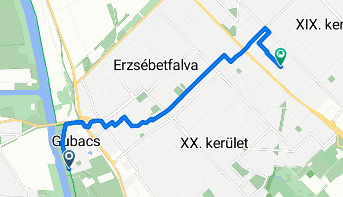 Vízisport utca - Kossuth Lajos utca