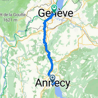 Quai Eustache Chappuis nach Boulevard Georges-Favon