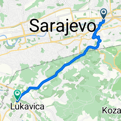 Route from Vrbanja 1, Sarajevo