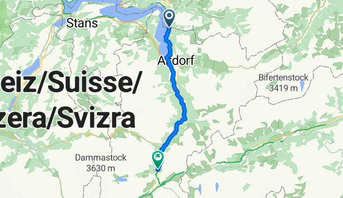 Rampe, Sisikon nach Bahnhofplatz, Göschenen