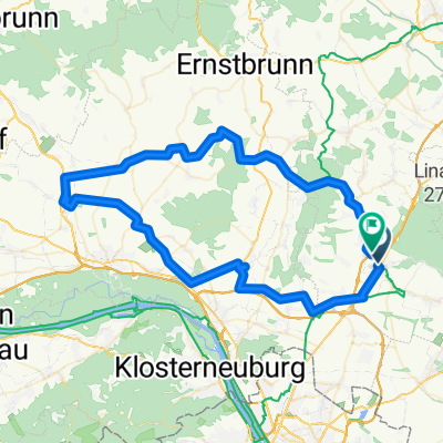 Richtung Westen bis Sierndorf