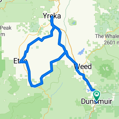 Route Dunsmuir Yreka Etna Callahan