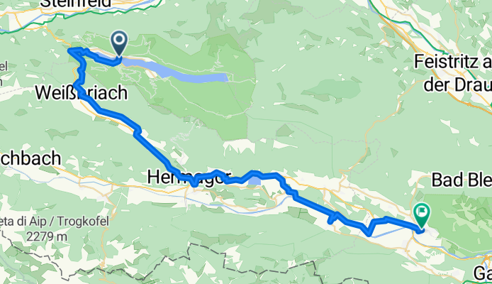 Techendorf über Kreuzbergsattel nach Weißbriach, Hermagor bis Nötsch