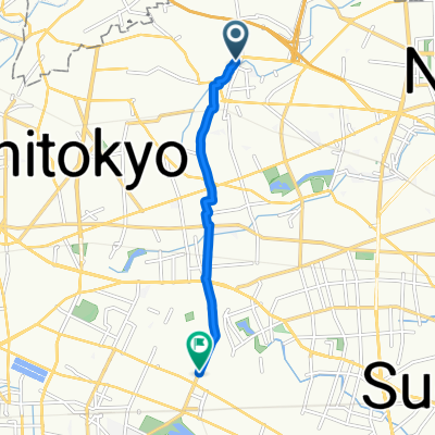 大泉学園町1丁目, 練馬区へ吉祥寺東町1丁目, 武蔵野市