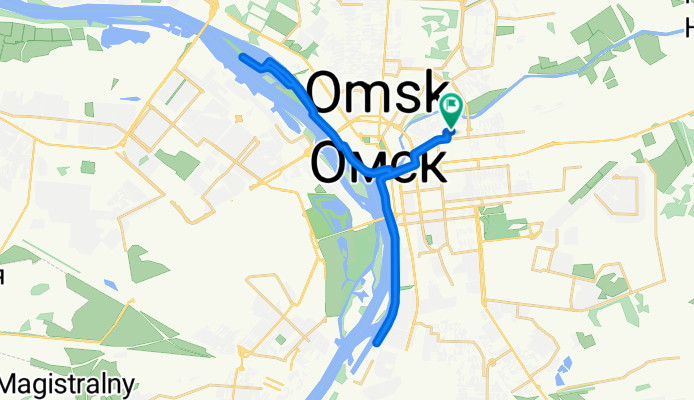 Свободная улица, Омск до Свободная улица, Омск