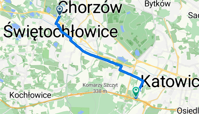 Gwarecka do Załęże Kąpielisko Bugla