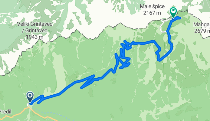 Log pod Mangartom to Mangart