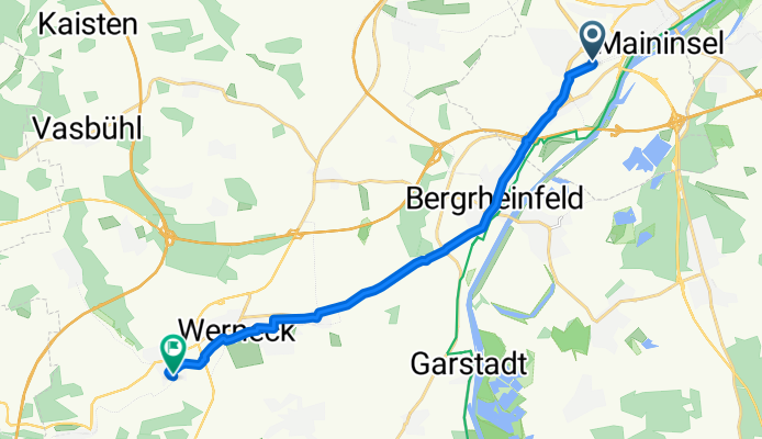 Kreuzstraße, Schweinfurt nach Im Löffelsterz, Werneck