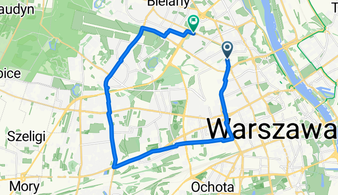 al Jana Pawła II, Warszawa do Elbląska, Warszawa