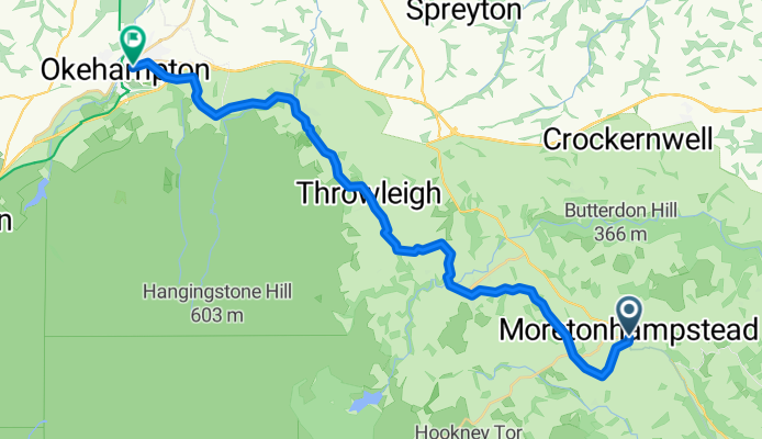 From Newton Abbot to Okehampton