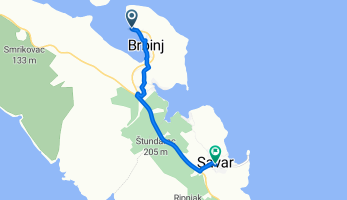 Staza br. 6 Brbinj-Savar