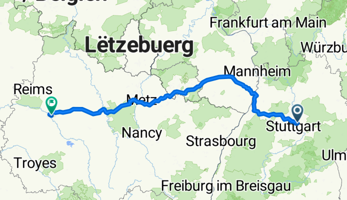 18.09.25: Von Fellbach bis Châlons-en-Champagne (Bahn, BB Hotel)