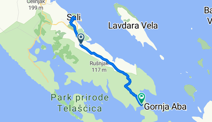 Staza br.13 Sali-Vela ploča-Čuh polje-Dugonjive-Mala Proversa